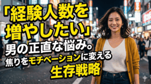 「経験人数を増やしたい」男の正直な悩み。焦りをモチベーションに変える生存戦略
